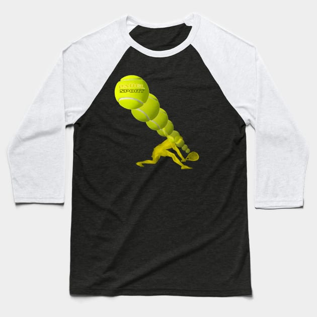 Padel sport 7 yellow Baseball T-Shirt by DymSportswear
